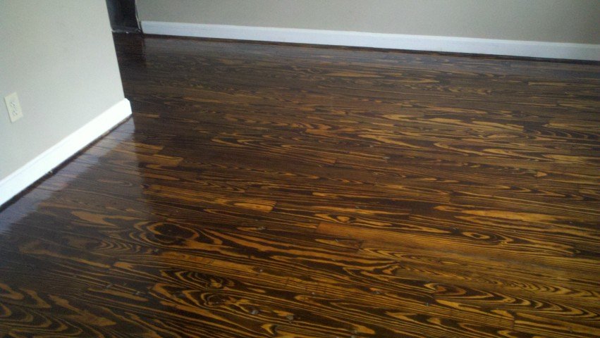 a beautifully refinished hardwood floor
