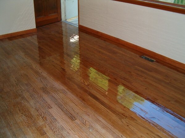before and after hardwood floor resurfacing in mayfield, OH