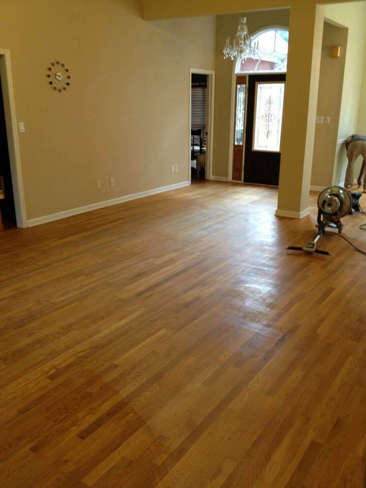 a brown floor in need of resurfacing
