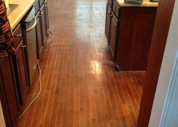 a floor before it was refinished.