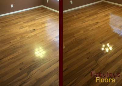 before and after wood floor refurnishing cleveland