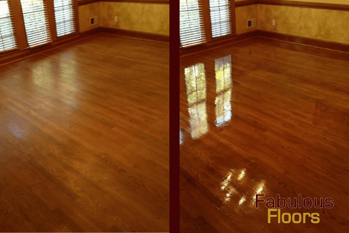 Before and After Hardwood Floor Resurfacing Maple Heights, OH