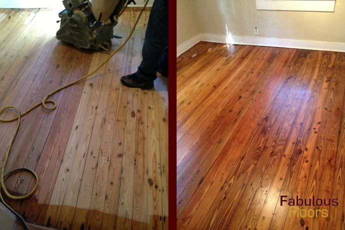 before and after refinished floors in painesville, oh