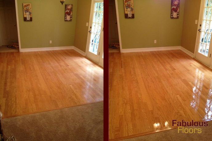 before and after hardwood floor resurfacing in painesville, oh