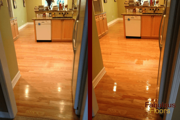 before and after hardwood floor resurfacing in avon lake, oh