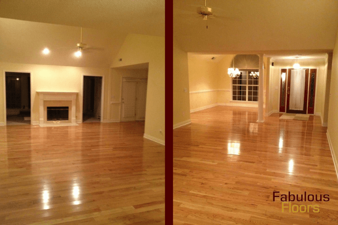 before and after floor resurfacing in east cleveland